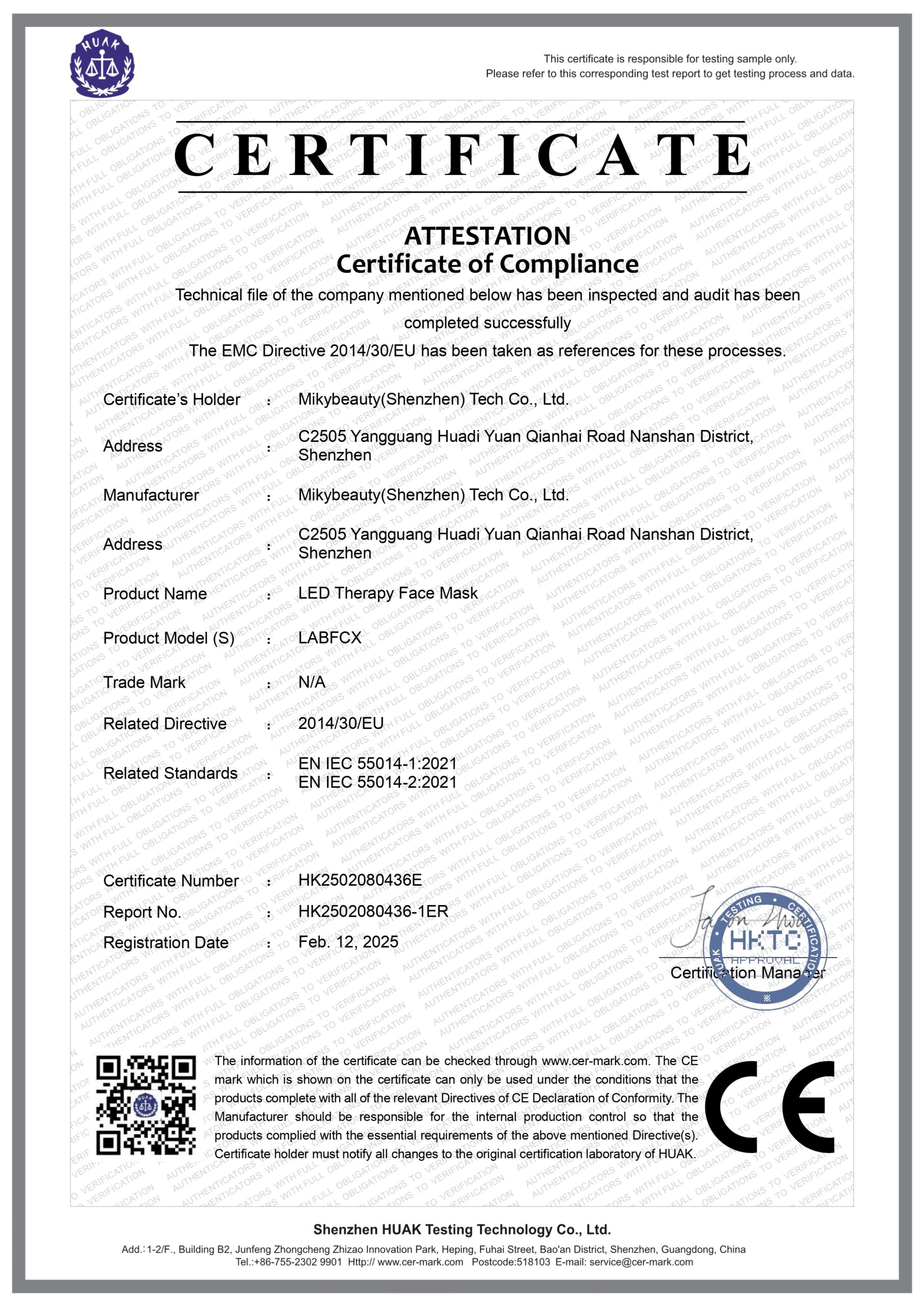HK2502080436E 博美 LED Therapy Face Mask LABFCX-CE-EMC 证书.Sign_page-0001